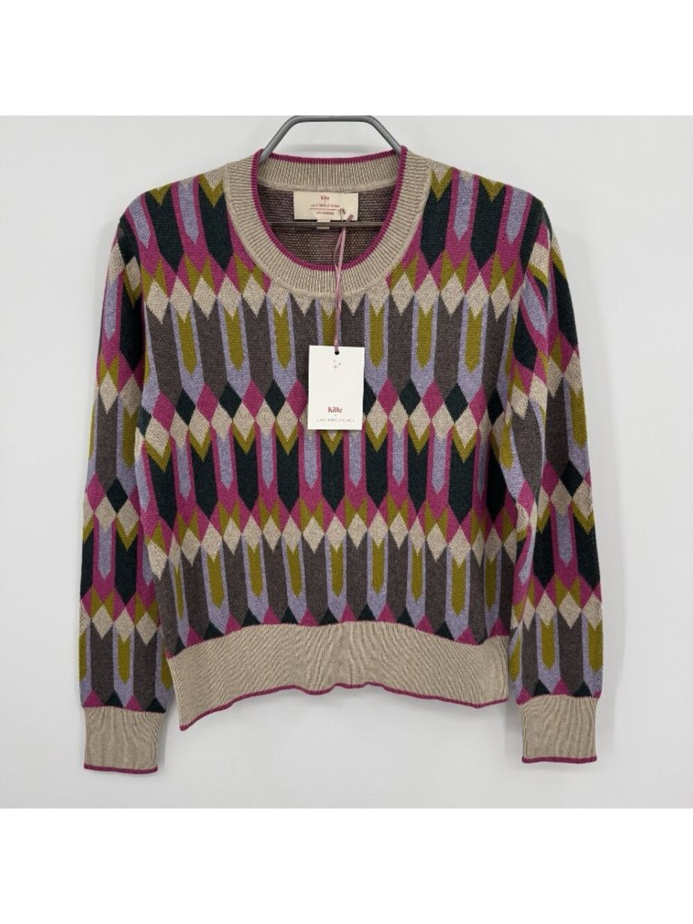 Kilte Collection Clementine Geo Prism Pullover Sweater size 1 S Cotton/Cashmere